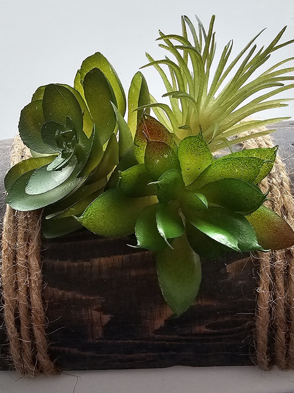 Artificial Green Succulent Arrangement - Faux Florals Accent